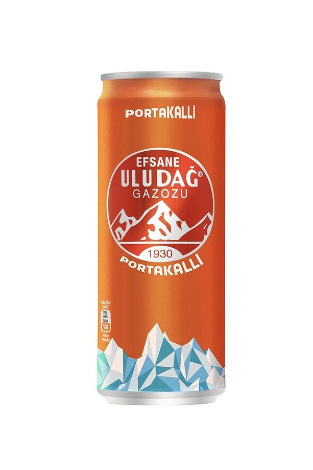 Efsane Uludağ Gazozu Portakallı Kutu 330 ml 12 Adet - 1