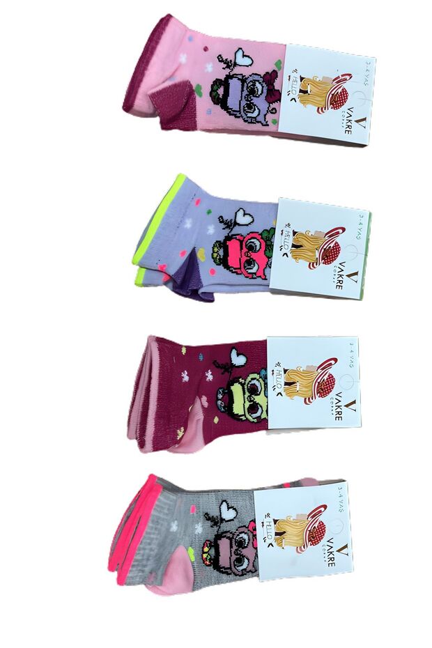 12 Pairs of Girls' Booties Socks