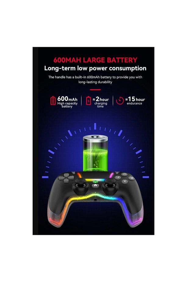 BSP- P07 Kablosuz Joystick PS4/Switch/IOS/Android/PC RGB Oyun Konsolu Joystick - 4