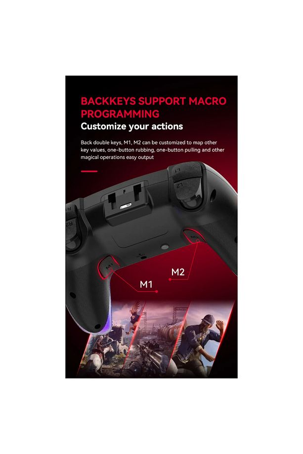 BSP- P07 Kablosuz Joystick PS4/Switch/IOS/Android/PC RGB Oyun Konsolu Joystick - 7