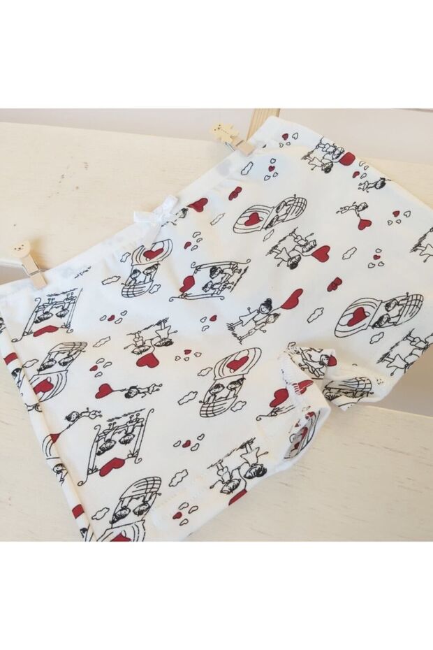 بوكسر بناتي منقوش 6 قطع - 3