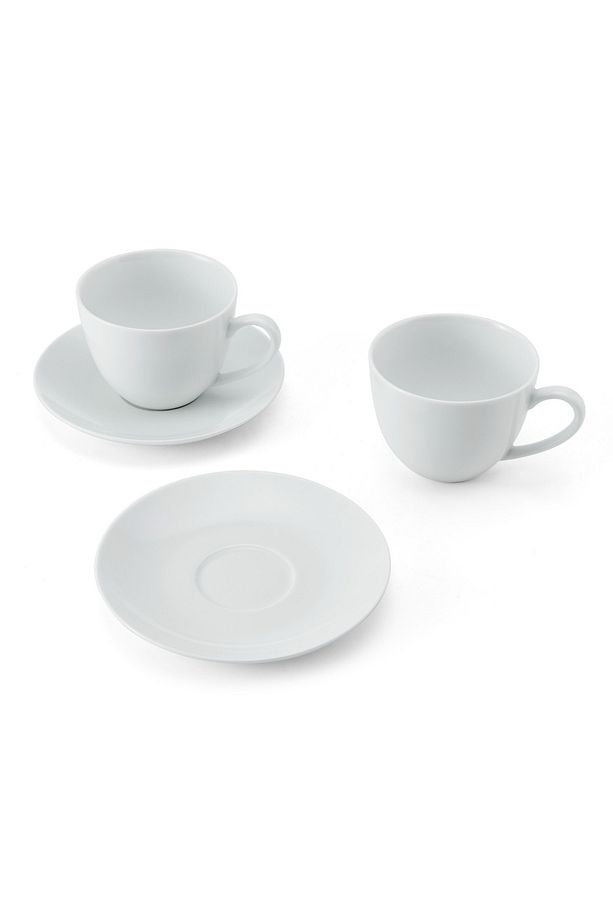 MKCHCAPPK2 Chalk Porselen 2li 310ml Cappuccino Bardak ve Tabak Seti - 1