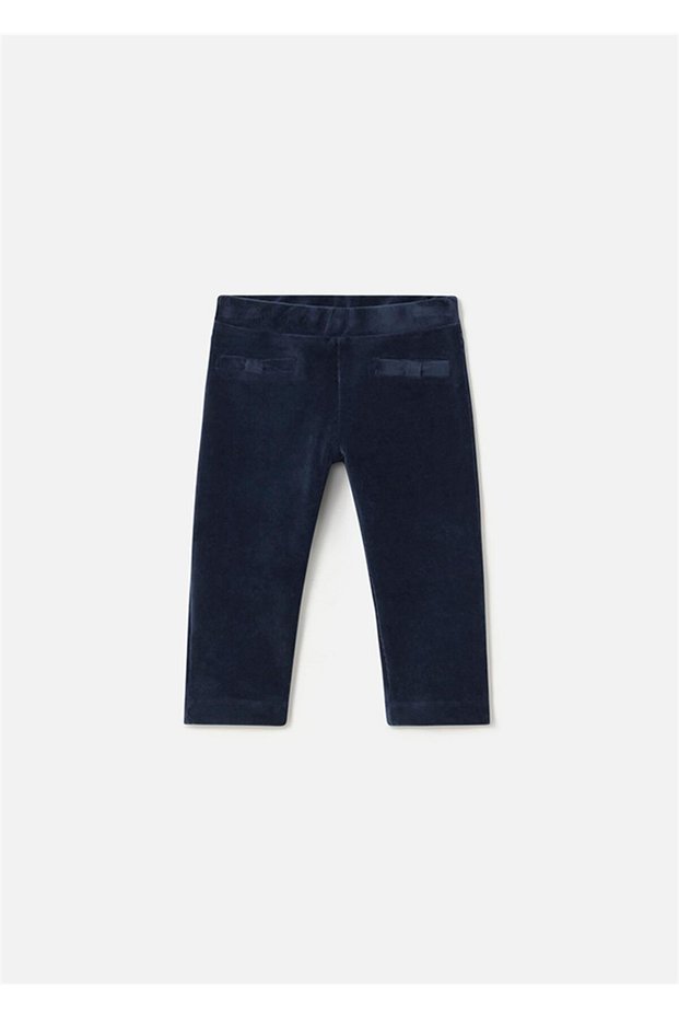Baby Girl Velvet Trousers Navy Blue 514
