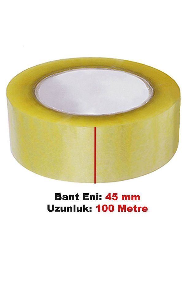 Koli Bandı 45 Mm X 100 Metre Şeffaf Güçlü Yapışkanlı Kopmayan Bant (5 ADET) - 3
