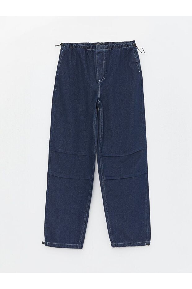 LCW Beli Lastikli Jogger Kadın Jean Pantolon - 5