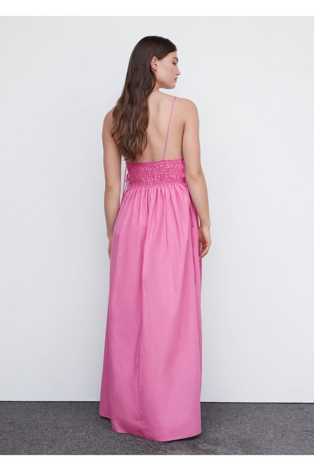 Brâu lateral, rochie din bumbac - 4