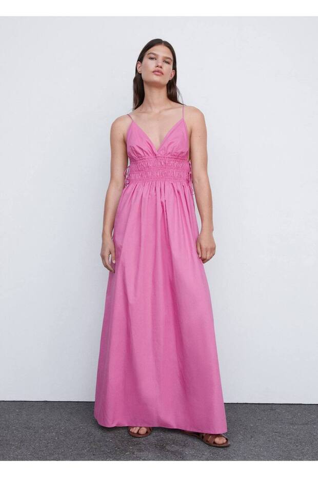 Brâu lateral, rochie din bumbac - 2