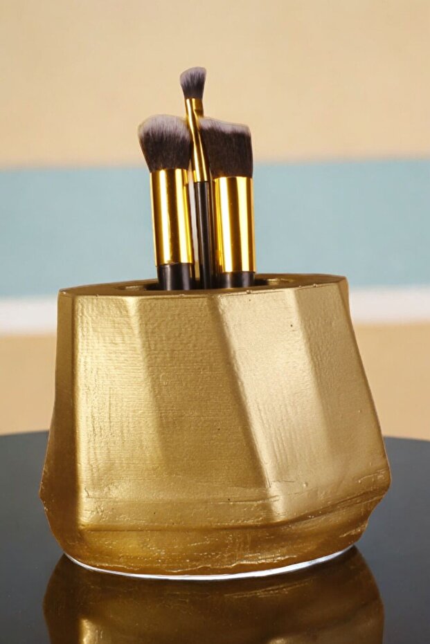 Makeup Organizer, Makeup Brush Holder, Makeup Brush Holder, Gold Color, Model 17