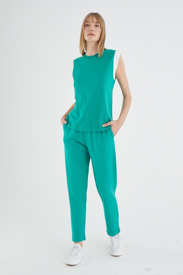 21211 Model Printed Trousers Set