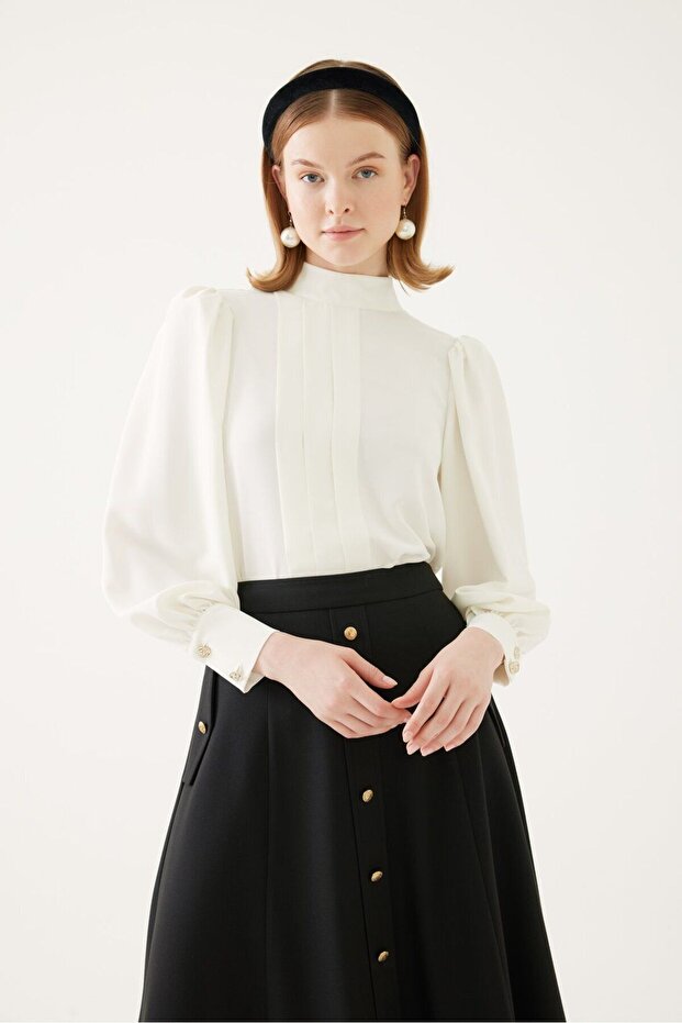 Bisiklet Yaka Bluz - 1