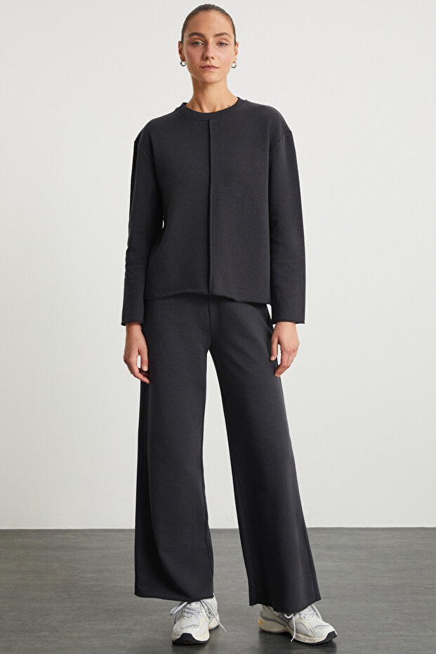 SHENA Kadın Antrasit Sweatshirt - 1