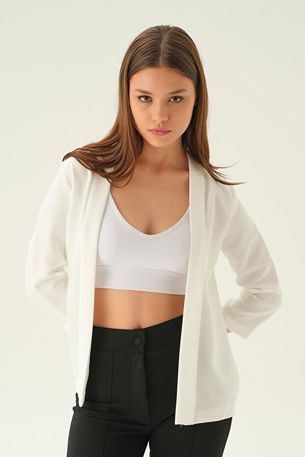 Ecru 6382-1 Model Sleeve Folded Jacket - 4