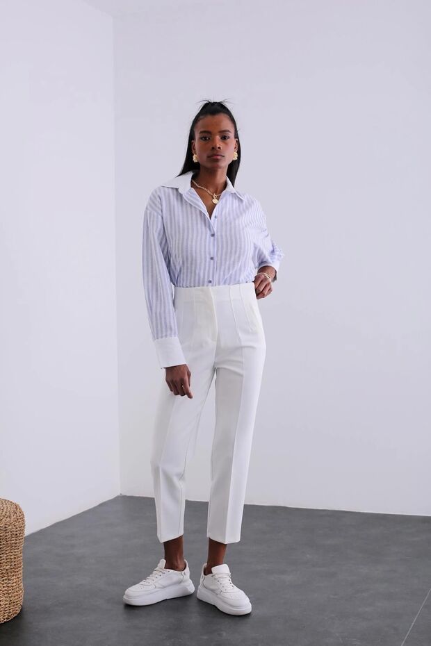 Flat Front Trousers - 1