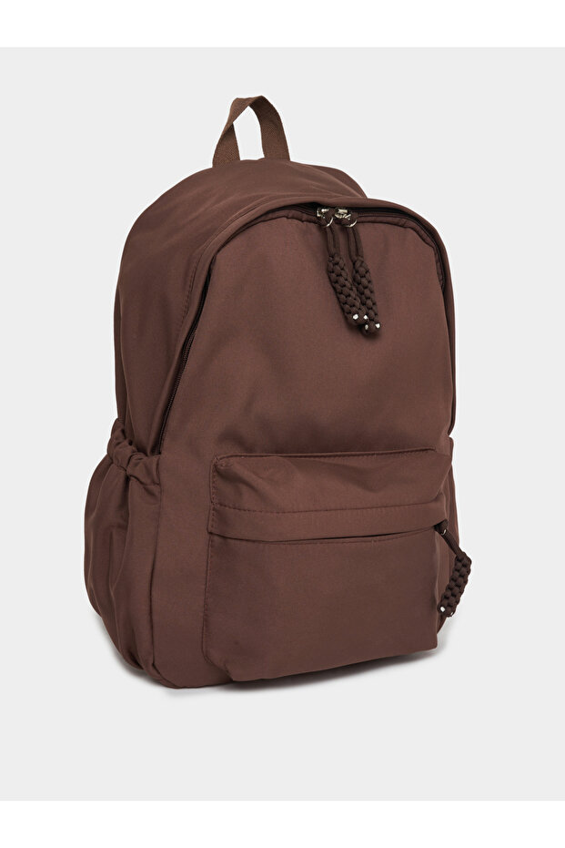 حقيبة ظهر متينة بسحاب للإغلاق وجيوب جانبية - 1