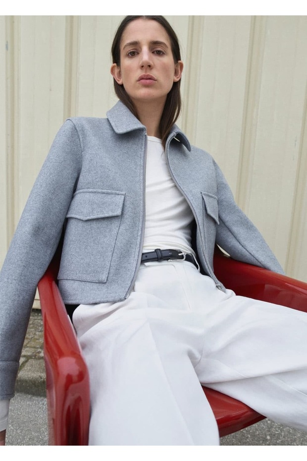 Fermuarlı cepli ceket - 8