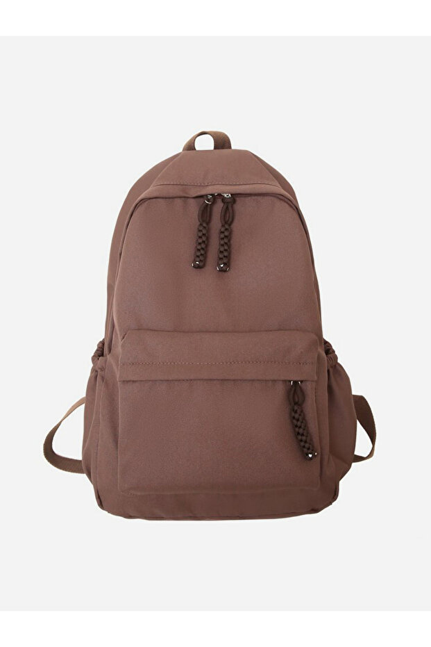 حقيبة ظهر متينة بسحاب للإغلاق وجيوب جانبية - 8