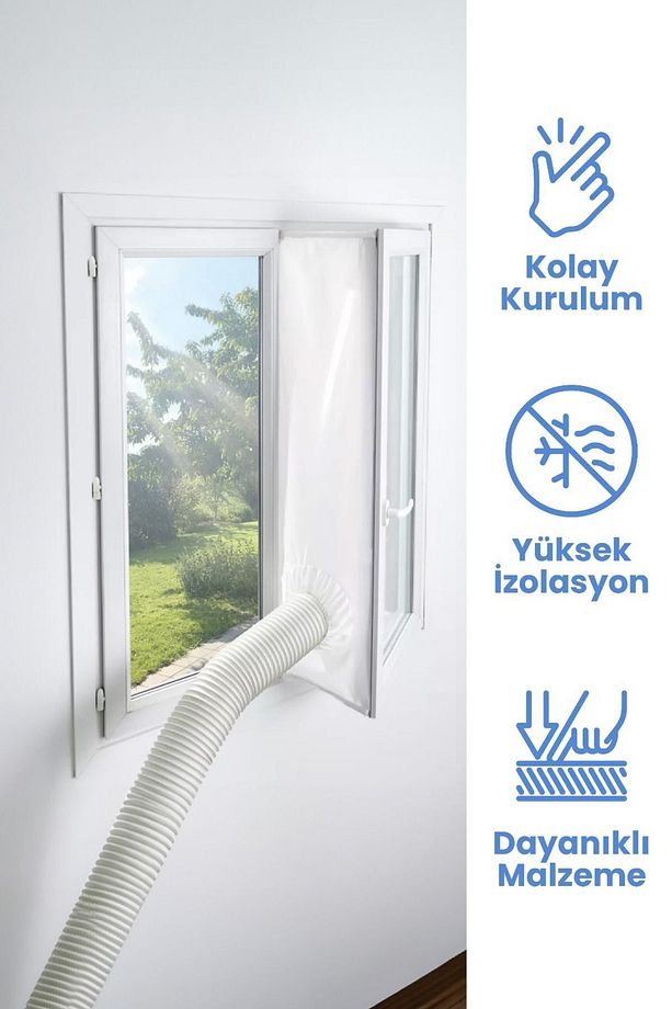 Mobil Ac Tipi Klima Taşınabilir Pencere/cam Aparatı Hava/ısı Iletimi Engelleyen Kumaş-kolay Kurulum - 2