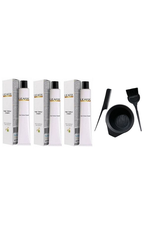 912/1 Ultra Açıcı Küllü Sarı 3'lü Krem Tüp Boya - 60 Ml + Boyama Seti - 1