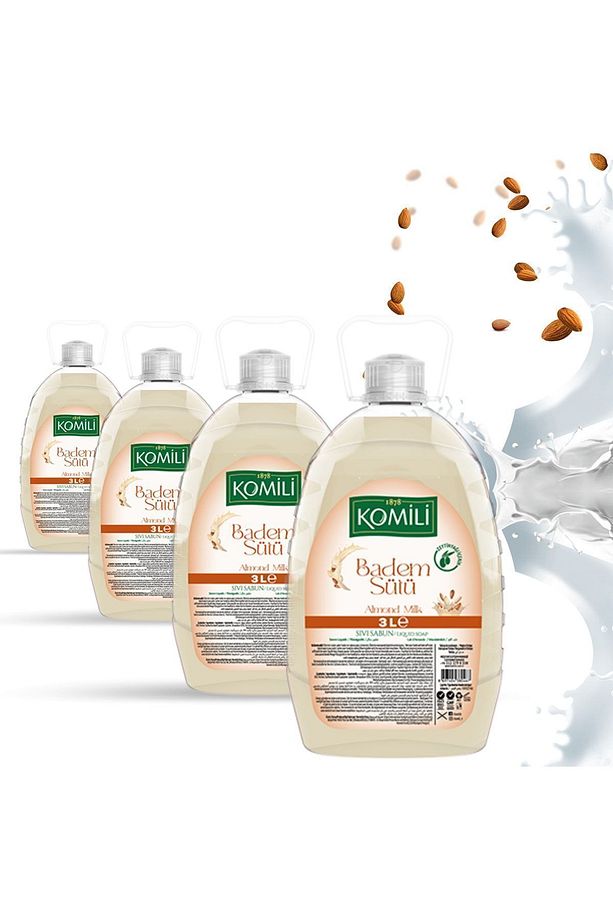 Badem Sütü Sıvı Sabun 3 Lt 4x3 12 Litre - 1