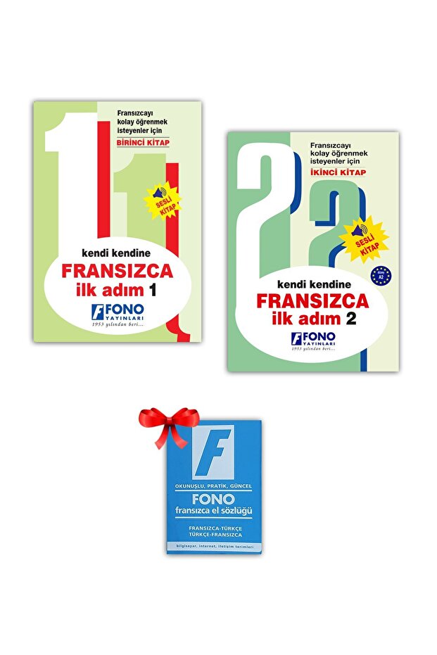 Self-French French First Step 1 - 2 (2 BOOKS AND AUDIO) Dictionary Gift