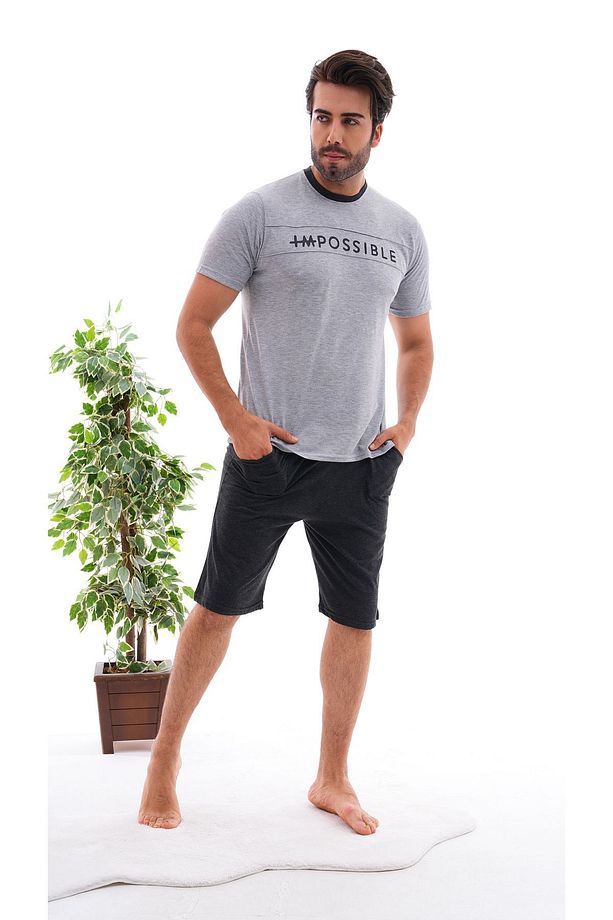 Şortlu piajama takım - 3