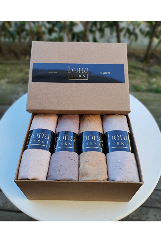 Bambu Kraş Şal Set 4 Lü - 1