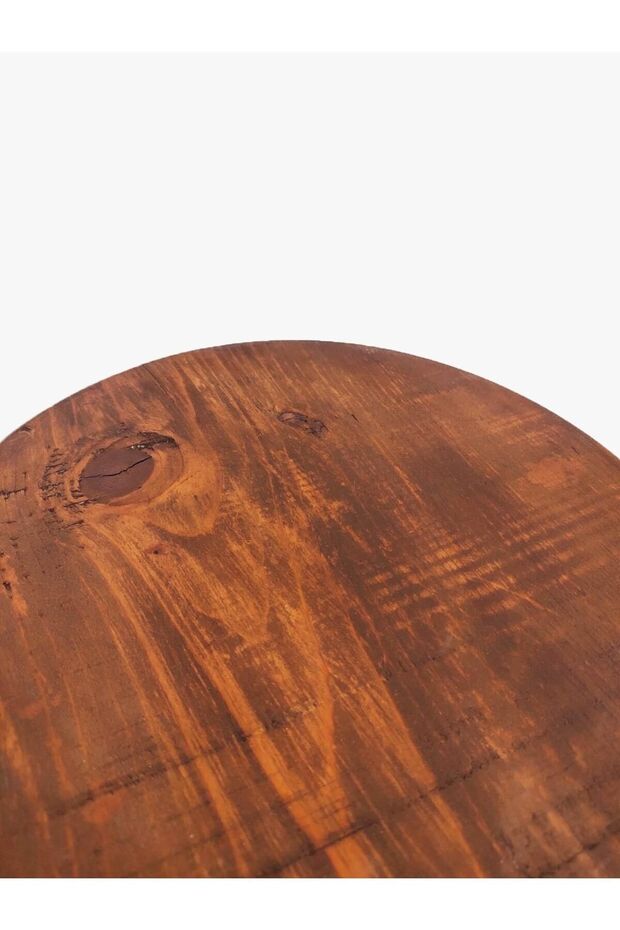 Yuvarlak Ahşap Tabure - 6