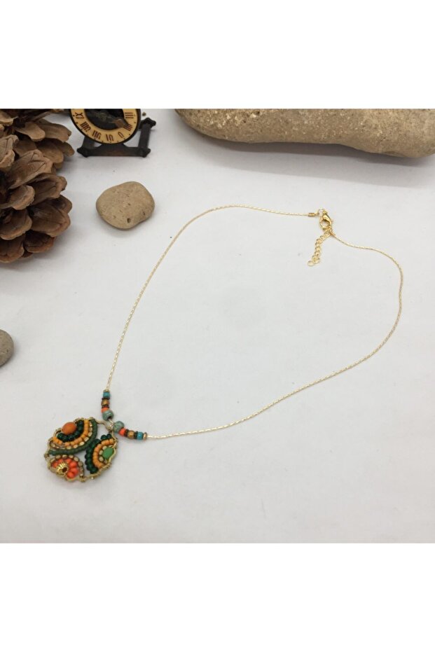 Handmade Ethnic Authentic Hippie Bohemian Knitted Bead Necklace