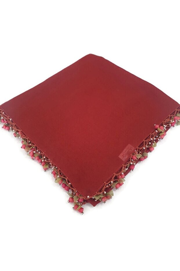 Handmade Cherry Lace Plain Color Scarf Writing Dowry Gift 100x100cm