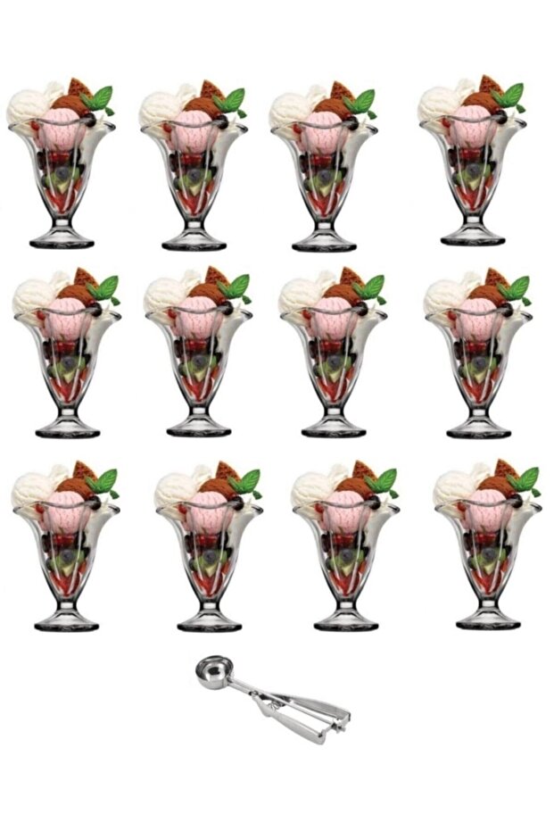 كندا 13 قطعة مجموعة تقديم الآيس كريم وملعقة الآيس كريم