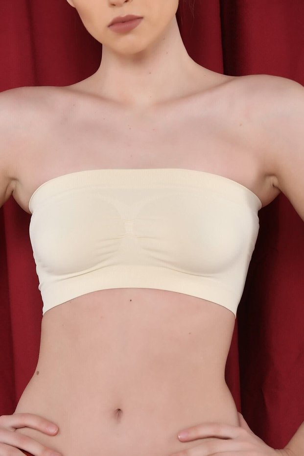 Skin Colored Seamless Strapless Undershirt