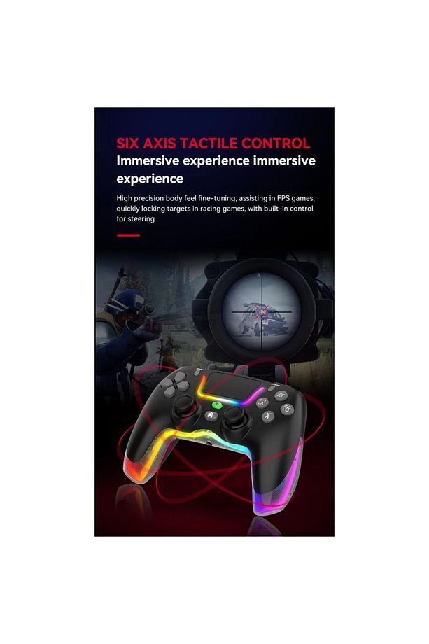 BSP- P07 Kablosuz Joystick PS4/Switch/IOS/Android/PC RGB Oyun Konsolu Joystick - 3