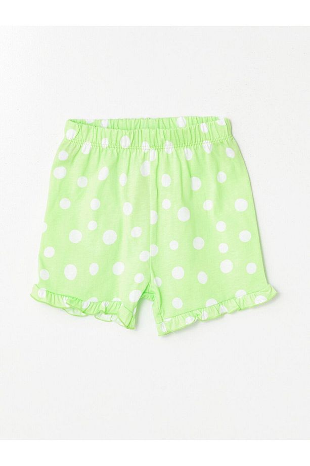 Kare Yaka Kız Bebek Minnie Mouse Baskılı Şortlu Pijama Takımı - 4