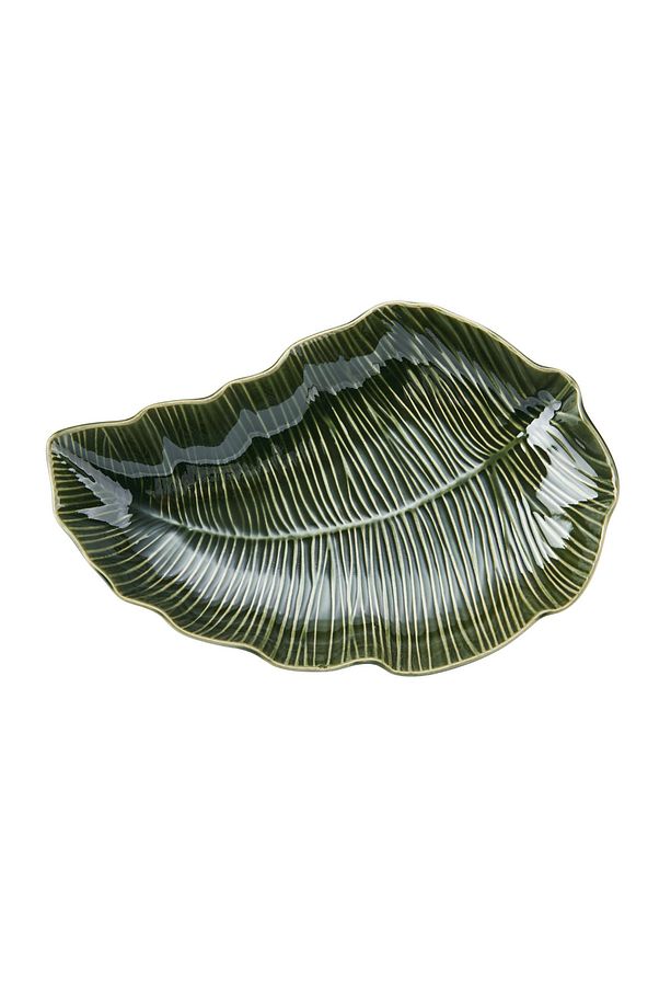MKJDDISHLEAF Jardin Stoneware Yaprak Servis Tabağı 30cm - 2