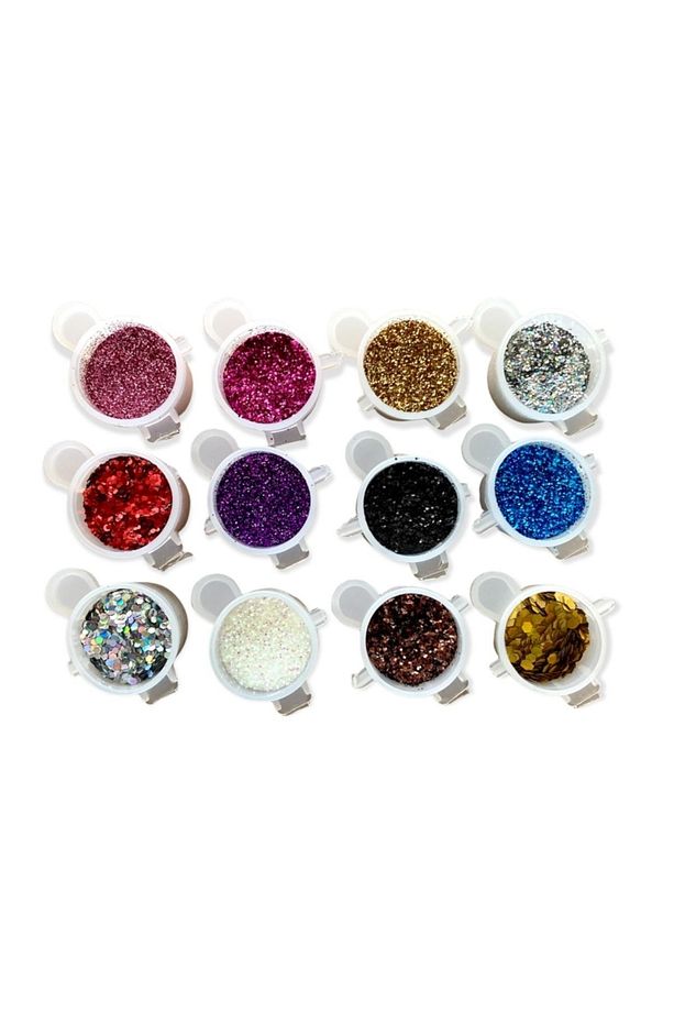 12 Adet Epoksi Reçine Sim & Glitter, Mum Simi, Beton Sim, Süs Sim & Tırnak Sim - 1