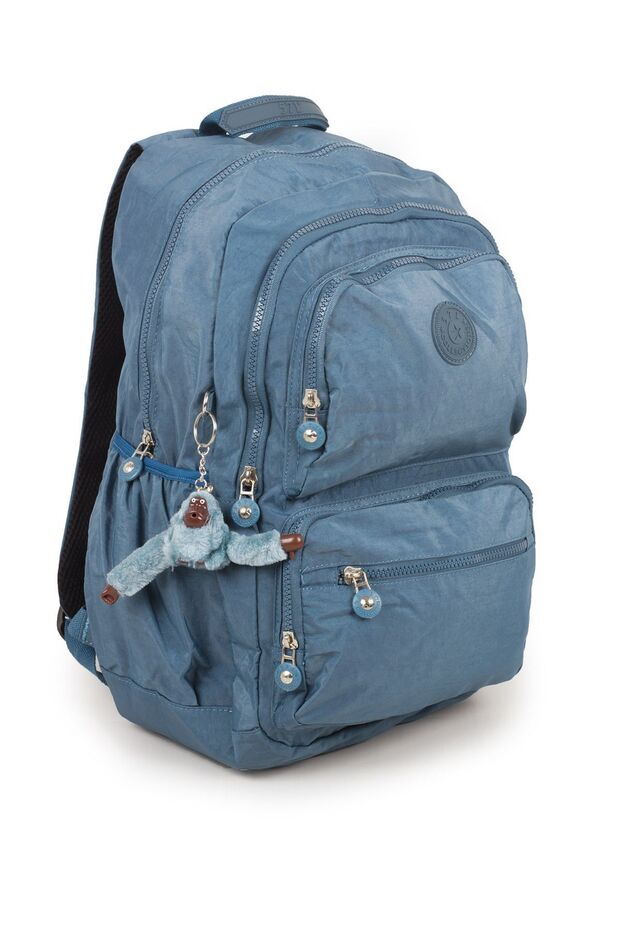 571 Crinkle / Clinkir Waterproof Lightweight Multi-Compartment Travel School, Sports, Laptop Backpack Blue 2D