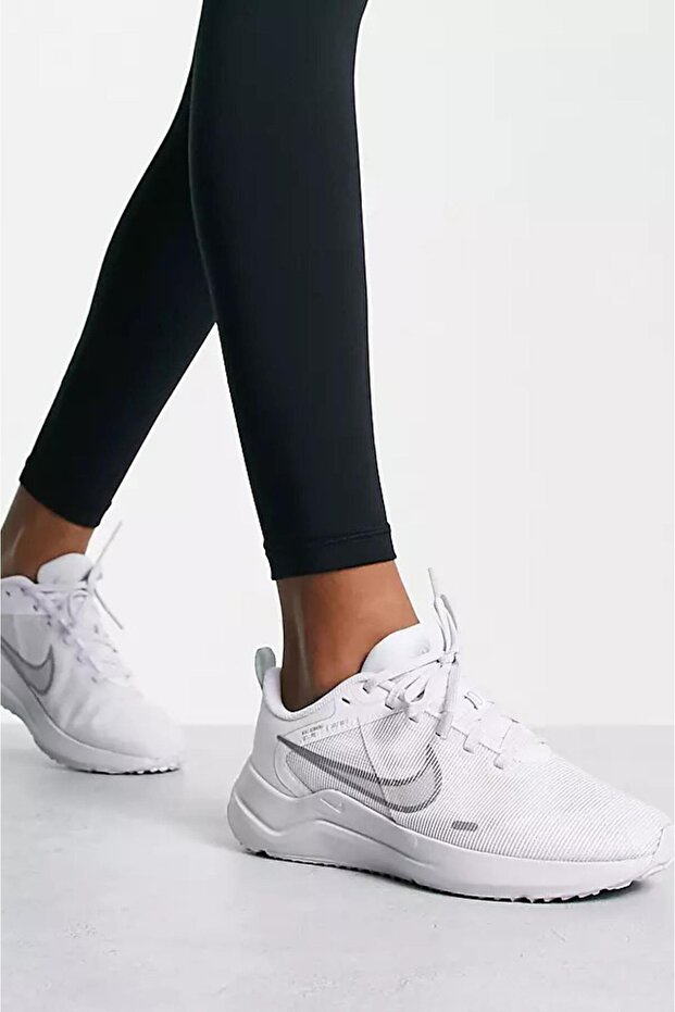 Downshifter 12 White Women's Running and Training Shoes - Large Size Recommended