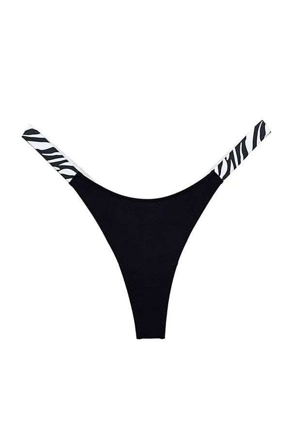 Zebra Desenli Seksi String Külot - 3