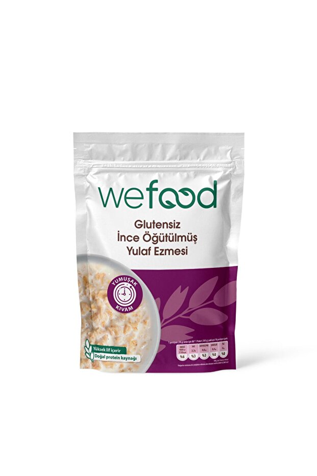 Wefood İnce Öğütülmüş Glutensiz Yulaf Ezmesi 300 gr 8683347034826