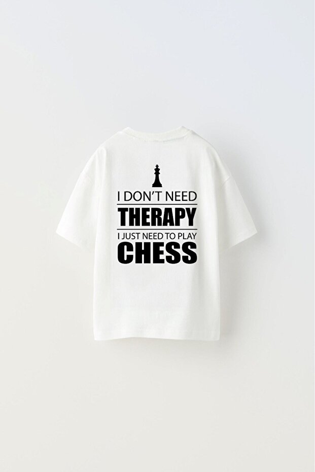 I Don'T Need Therapy I Just Need to Play Chess Written Chess Design Printed White Children's T-Sh