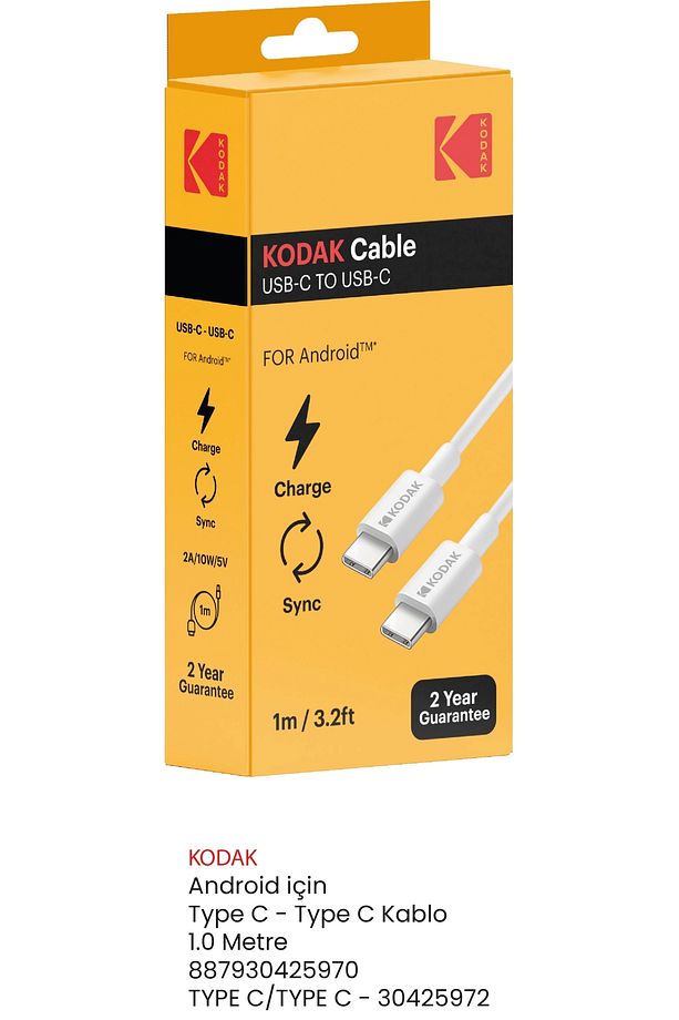 Android için Type C - Type C Kablo - 1.0 Metre - 1