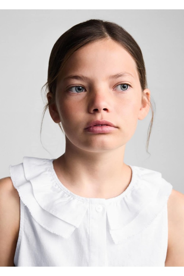 Linen Blend Button Blouse - 7