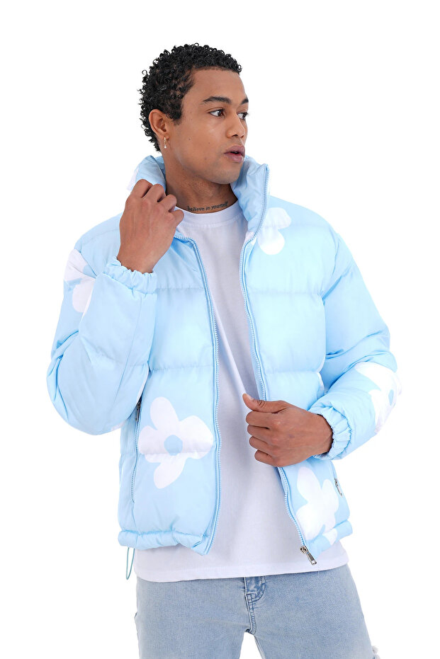 Karma Desen Şişme Mont - 3