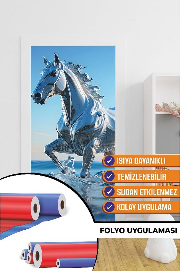 3D Baskı Kapı Yüzey Giydirme Sticer - 6