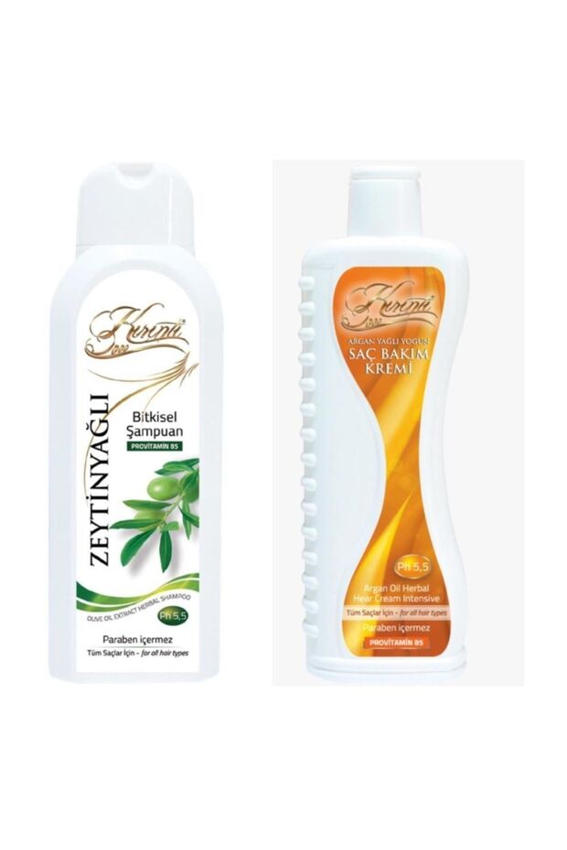 Olive Oil Herbal Shampoo 400 ml + Argan Oil Intensive Hair Conditioner 400 ml.