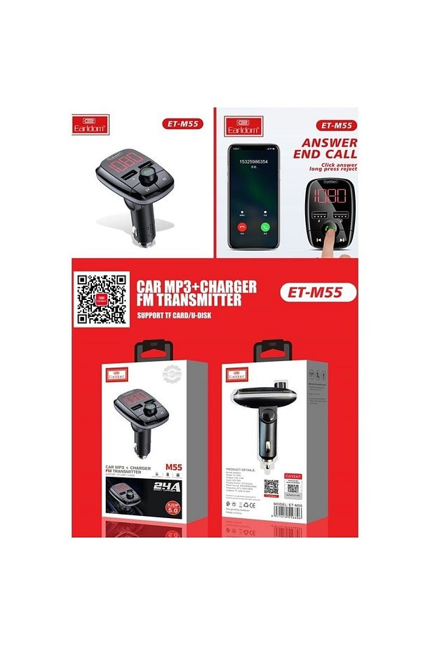 Bluetooth Usb3.0 Hızlı Şarj Fm Transmitter Araç Çakmaklık Şarj Aleti - 5