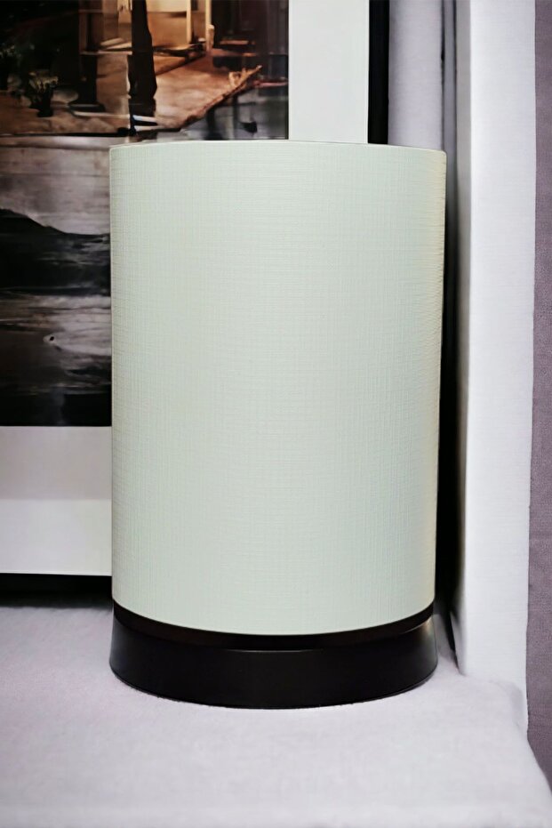 White Animon Cylinder Design Table Lamp - Lampshade E702 - 3