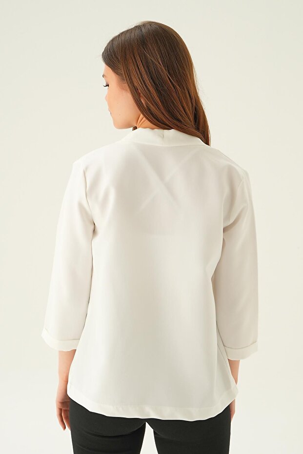 Ecru 6382-1 Model Sleeve Folded Jacket - 5