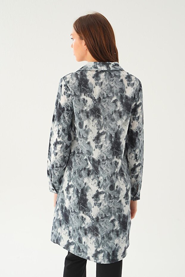 BlAck PAtterned Tunic - 4236A Model - 4