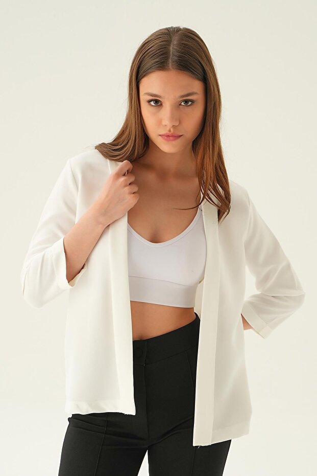 Ecru 6382-1 Model Sleeve Folded Jacket - 1